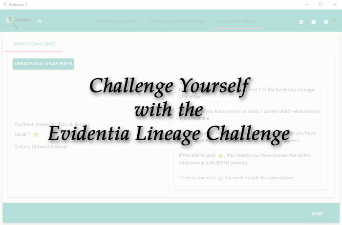 Challenge Yourself with the Evidentia Lineage Challenge